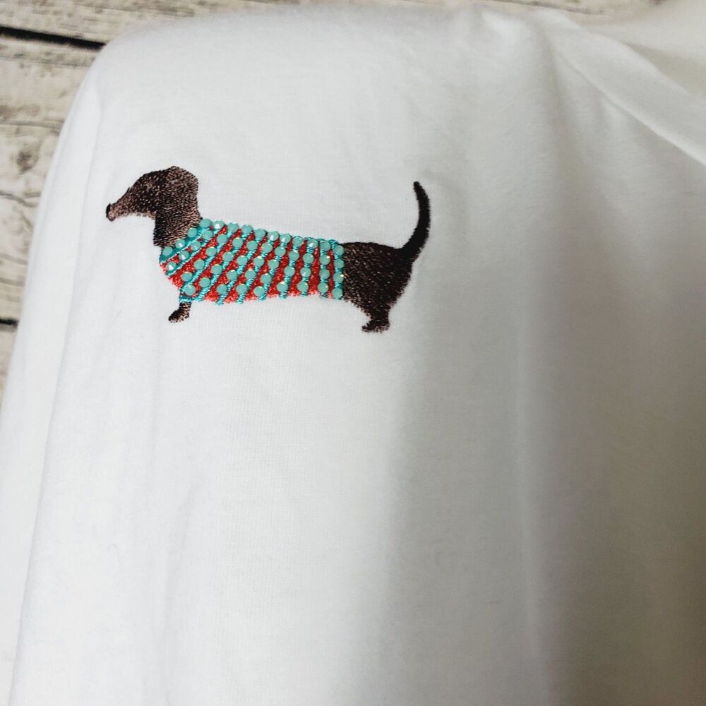On 12th Dachshund Blouse Dog Print Size 3X - Picture 3 of 9